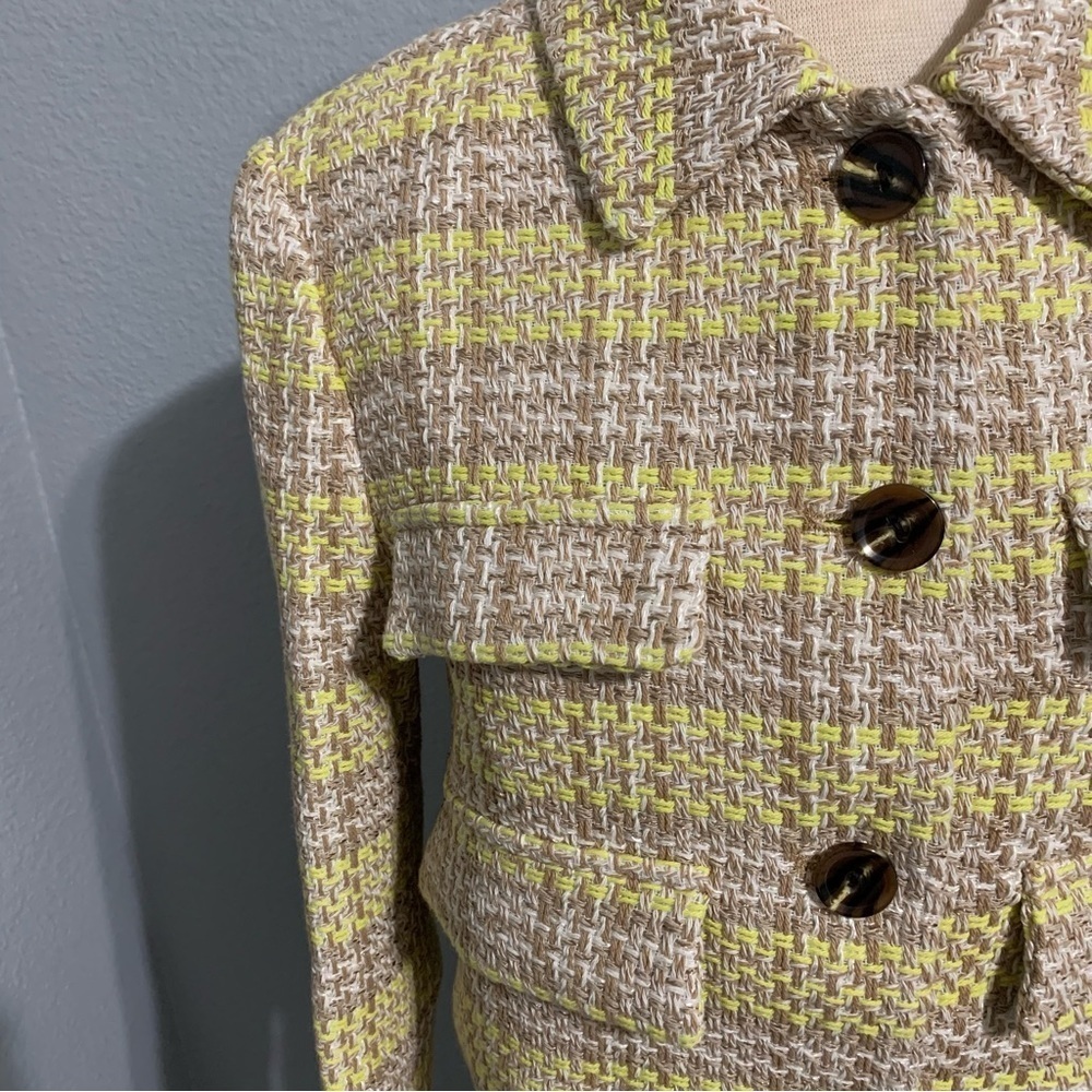 Zara Bloggers Fav‎ Luxury Cropped Textured Lapel Collar Long Sleeves Size M - Picture 8 of 15